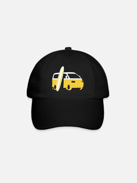 Vanlife & Surfen - Baseballkappe - Schwarz/Schwarz