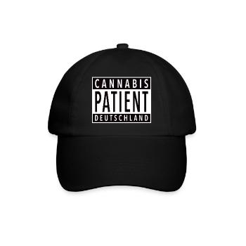 Cannabis Patient Deutschland - Baseballkappe - Schwarz/Schwarz - Vorne