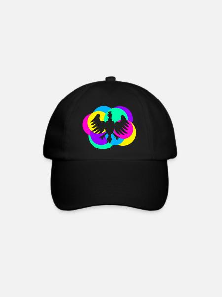 Schützenfest Vogel bunt - Baseballkappe - Schwarz/Schwarz