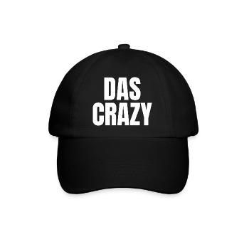 Das Crazy Jugendsprache Insider Meme Cool Verrückt - Baseballkappe - Schwarz/Schwarz - Vorne