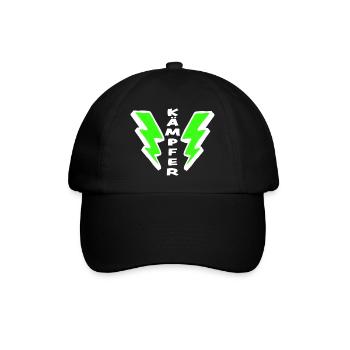 KÄMPFER - Baseballkappe - Schwarz/Schwarz - Vorne