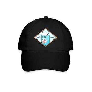 Blähungen Milch Laktose - Baseballkappe - Schwarz/Schwarz - Vorne