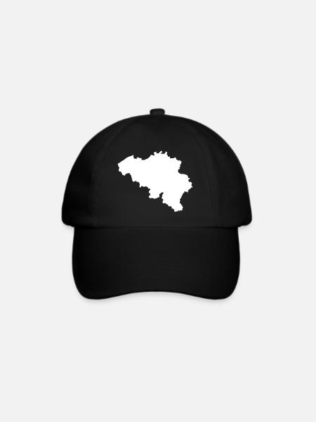 Belgien Landes-Silhouette - Baseballkappe - Schwarz/Schwarz