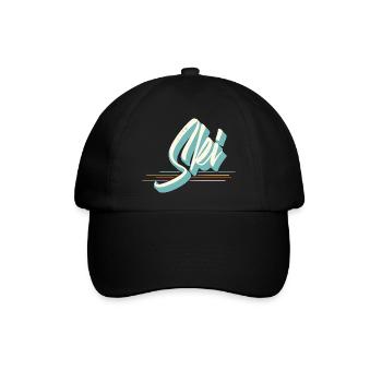 Ski - Baseballkappe - Schwarz/Schwarz - Vorne
