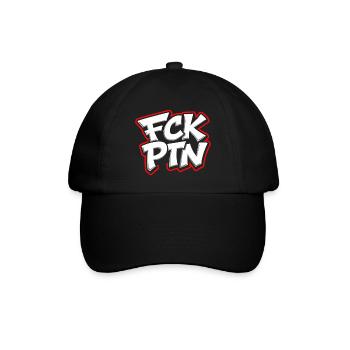 FCK PTN Anti Putin Statement - Baseballkappe - Schwarz/Schwarz - Vorne