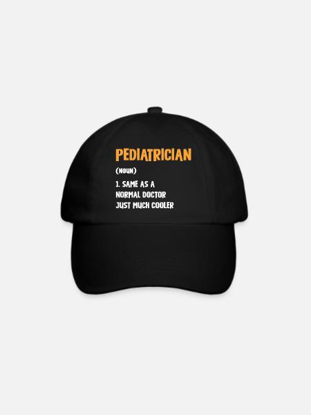 Pädiater mit Extra-Stil - Baseballkappe - Schwarz/Schwarz