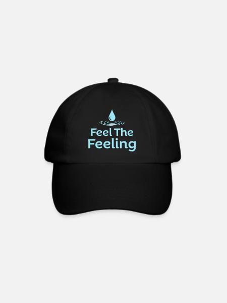 Feel the Feeling Achtsamkeit Wassertropfen - Baseballkappe - Schwarz/Schwarz