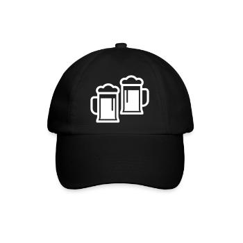 Bier Bierkrug - Baseballkappe - Schwarz/Schwarz - Vorne