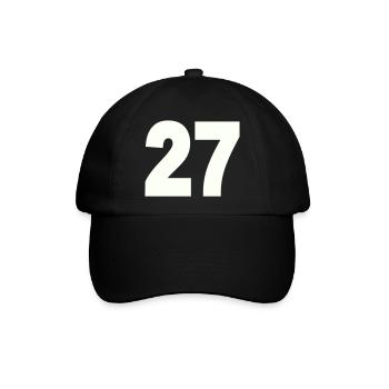 27 - Baseballkappe - Schwarz/Schwarz - Vorne