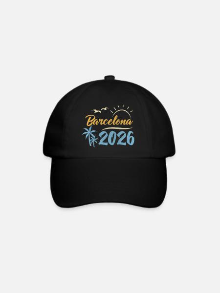 Barcelona 2026 - Baseballkappe - Schwarz/Schwarz