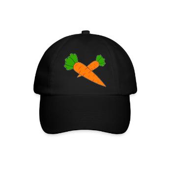 Möhren - Baseballkappe - Schwarz/Schwarz - Vorne
