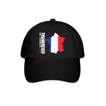 Frankreich Auswandern - Baseballkappe - Schwarz/Schwarz - Vorne