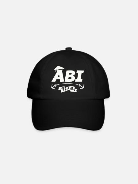 Abi Team Logo mit Ankerband - Baseballkappe - Schwarz/Schwarz