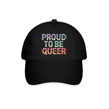 Proud To Be Queer LGBTQ Stolz Und Pride - Baseballkappe - Schwarz/Schwarz - Vorne