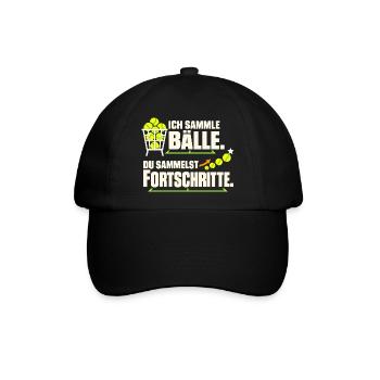 Tennistrainer Tennis Coach Tennislehrer Geschenk - Baseballkappe - Schwarz/Schwarz - Vorne