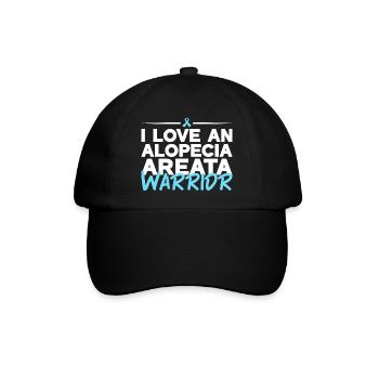 Alopecia Areata - Liebe für Kämpfer - Baseballkappe - Schwarz/Schwarz - Vorne
