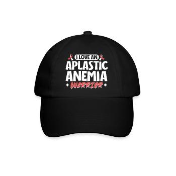 Ich liebe einen Kämpfer - Anämie Support - Baseballkappe - Schwarz/Schwarz - Vorne