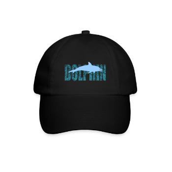 dolphin - Baseballkappe - Schwarz/Schwarz - Vorne