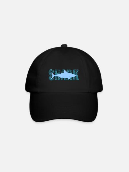 shark - Baseballkappe - Schwarz/Schwarz