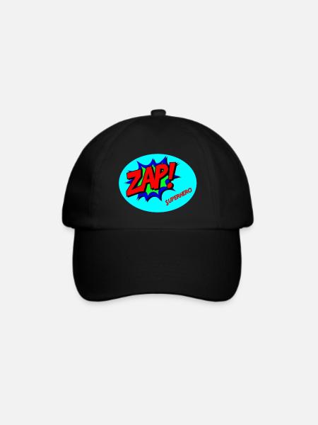 Superhero (Superheld) - Baseballkappe - Schwarz/Schwarz