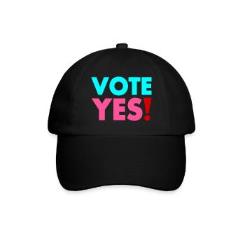 Vote yes - Baseballkappe - Schwarz/Schwarz - Vorne