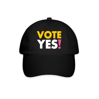 Vote yes - Baseballkappe - Schwarz/Schwarz - Vorne