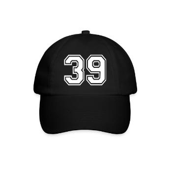 39 - Baseballkappe - Schwarz/Schwarz - Vorne