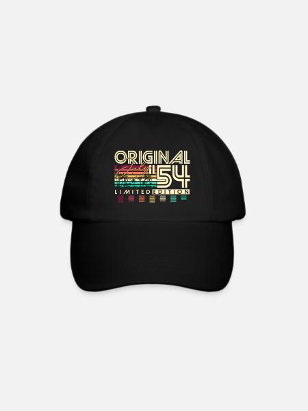 Juli 1954 Jahrgang Geburtstag Vintage Retro - Baseballkappe - Schwarz/Schwarz