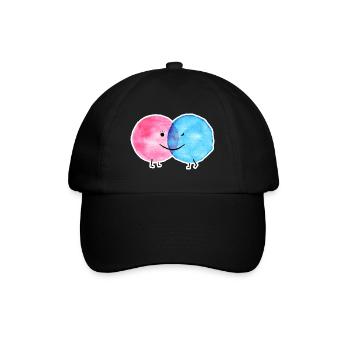 DOTLOVE ICH LIEBE DICH WASSERFARBE - Baseballkappe - Schwarz/Schwarz - Vorne
