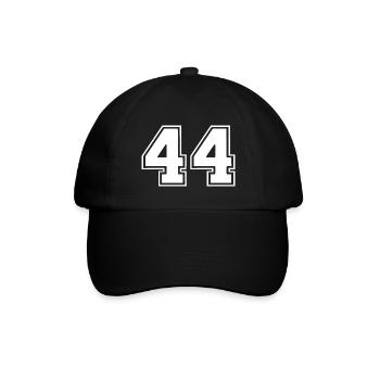 44 - Baseballkappe - Schwarz/Schwarz - Vorne