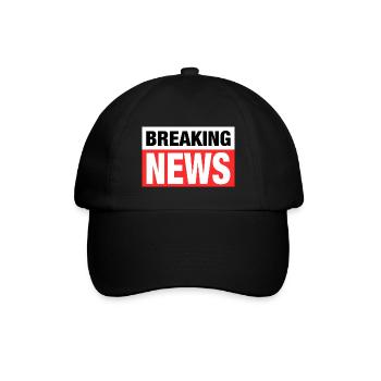 Nachrichten Spruch - Baseballkappe - Schwarz/Schwarz - Vorne