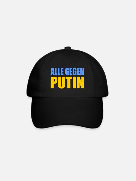 Alle gegen putin - Baseballkappe - Schwarz/Schwarz