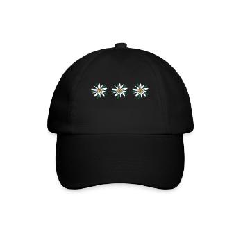 Edelweiss - Baseballkappe - Schwarz/Schwarz - Vorne