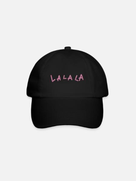 LA LA LA bestickt - Baseballkappe - Schwarz/Schwarz