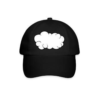 Cloud Cartoon Design - Baseball Cap - black/black - Front