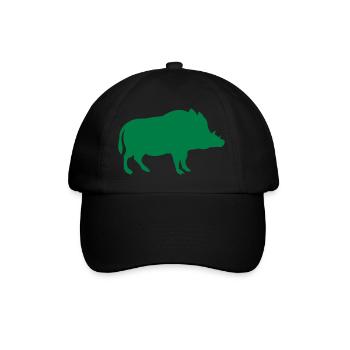 wildschwein - Baseballkappe - Schwarz/Schwarz - Vorne