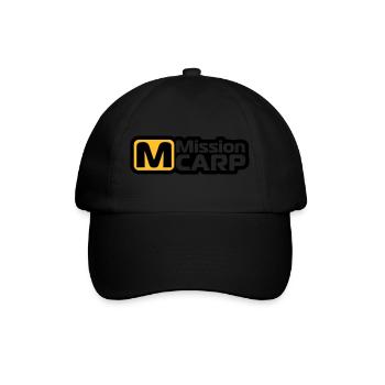 Angeln, Karpfen, Fisch, Mission carp - Baseballkappe - Schwarz/Schwarz - Vorne