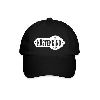 Coast child sign with anchor - Baseball Cap - black/black - Front