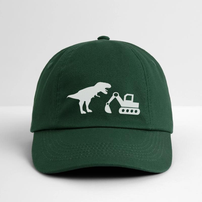 Excavator T-Rex construction site construction dinosaur construction workers Baseball Cap