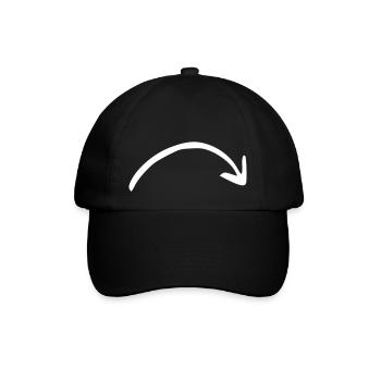Flèche dessin esquisse blanc - Casquette classique - noir/noir - Devant