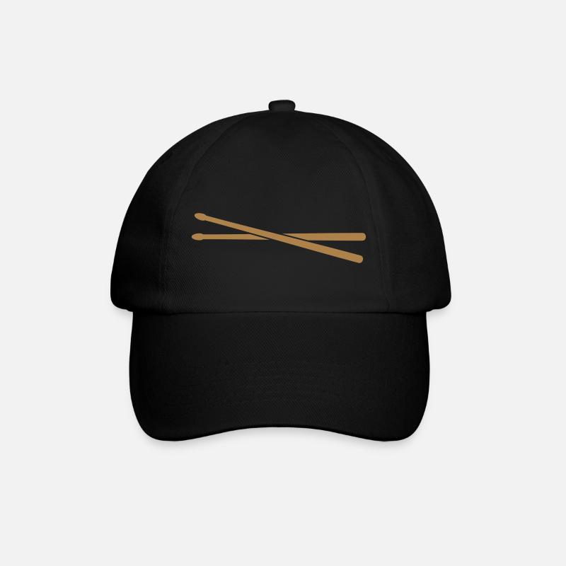 drumsticks Schlagzeuger, Schlagzeug - Baseballkappe - Schwarz/Schwarz