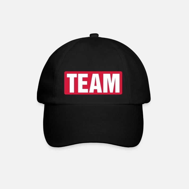 Team - Baseballkappe - Schwarz/Schwarz