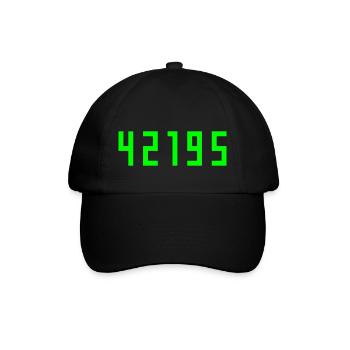 Marathon 42195 meters - Baseball Cap - black/black - Front