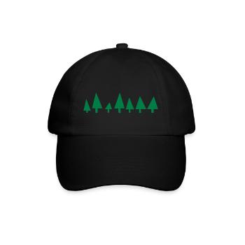trees - Baseball Cap - black/black - Front