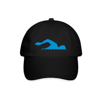 swimming - Baseballkappe - Schwarz/Schwarz - Vorne