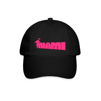 Miami États-Unis Flamingo Bird Amérique Floride Voyage - Casquette classique - noir/noir - Devant