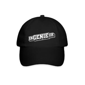 Ingenieur T Shirt Design Genie - Baseballkappe - Schwarz/Schwarz - Vorne