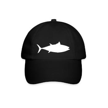Fisch - Baseballkappe - Schwarz/Schwarz - Vorne