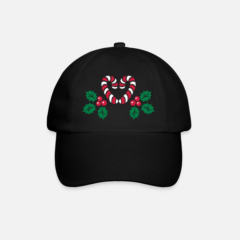 Candy Cane - Baseballkappe - Schwarz/Schwarz