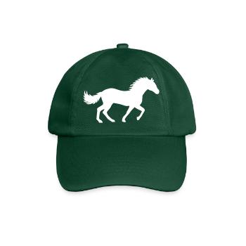 Conception de silhouette de cheval de course - Casquette classique - vert bouteille - Devant